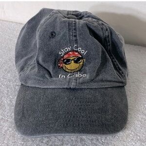 Vintage Stay Cool In Cabo Washed Black Embroidered Hat